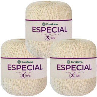 Kit 3 Barbante Fio 3 Especial 1400m 369 TEX 8/5 Crochê Tricô Decoração Sousplat Amigurumi EuroRoma em Oferta na Shopee