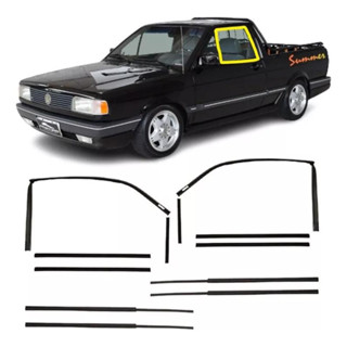 Jogo Borrachas Completo Canaletas Pestanas Saveiro Quadrada em Oferta na Shopee