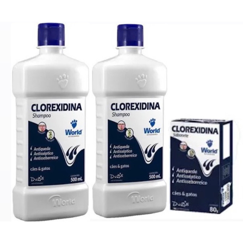 Shampoo,Sabonete clorexidina Dug’s World tratamento da pele e do pelo