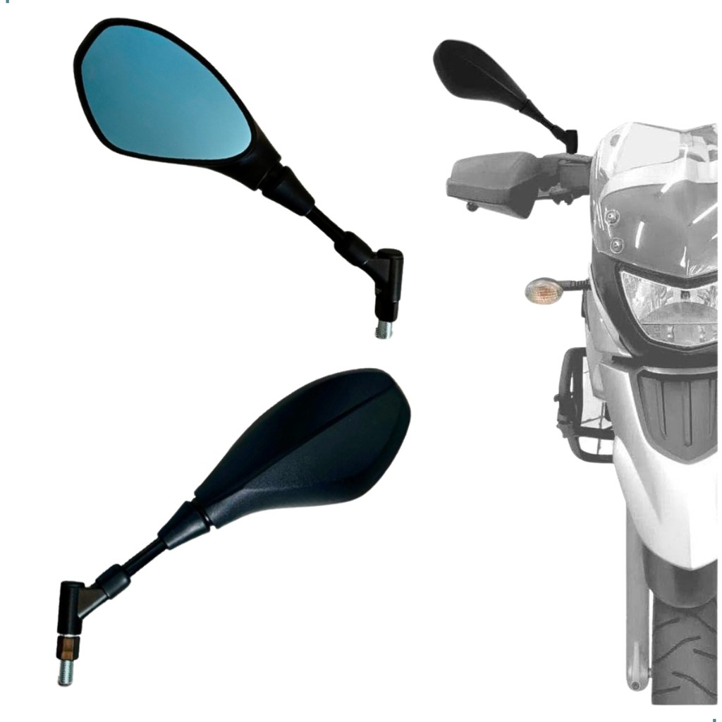 Retrovisor Gvs Modelo Giro 360 Bmw F800 Lente Convexa Azul