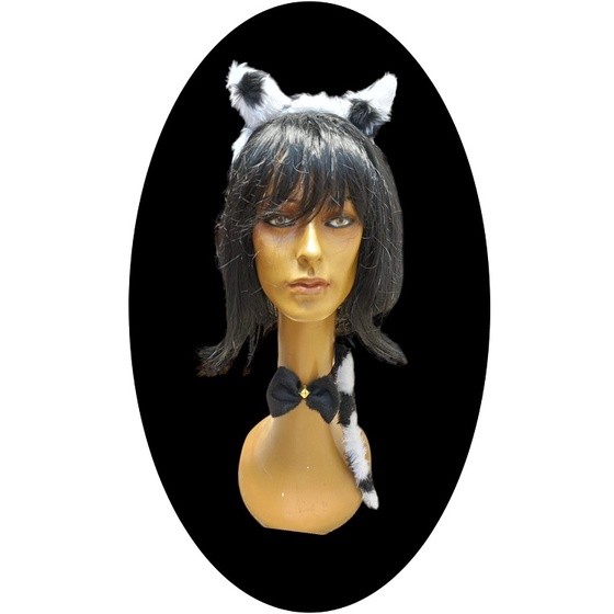 Tiara Gatinho Malhado Kit C/3 Peças