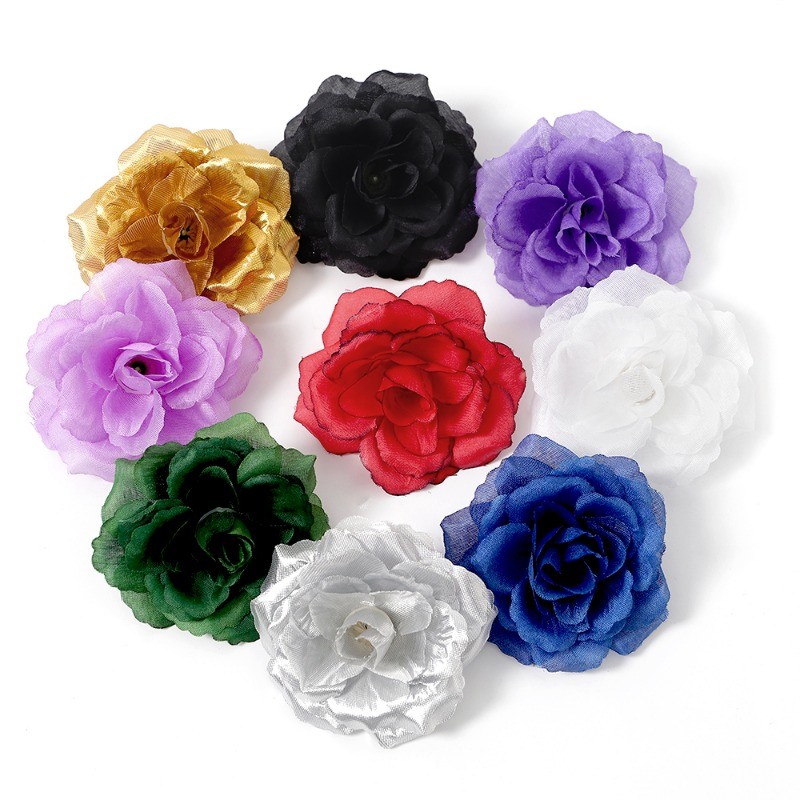 1/5 Pçs 8cm Artificial Rosa Seda Cabeças De Flores Artesanato Guirlanda Casamento Nupcial Chá De Bebê Decoração De Festa