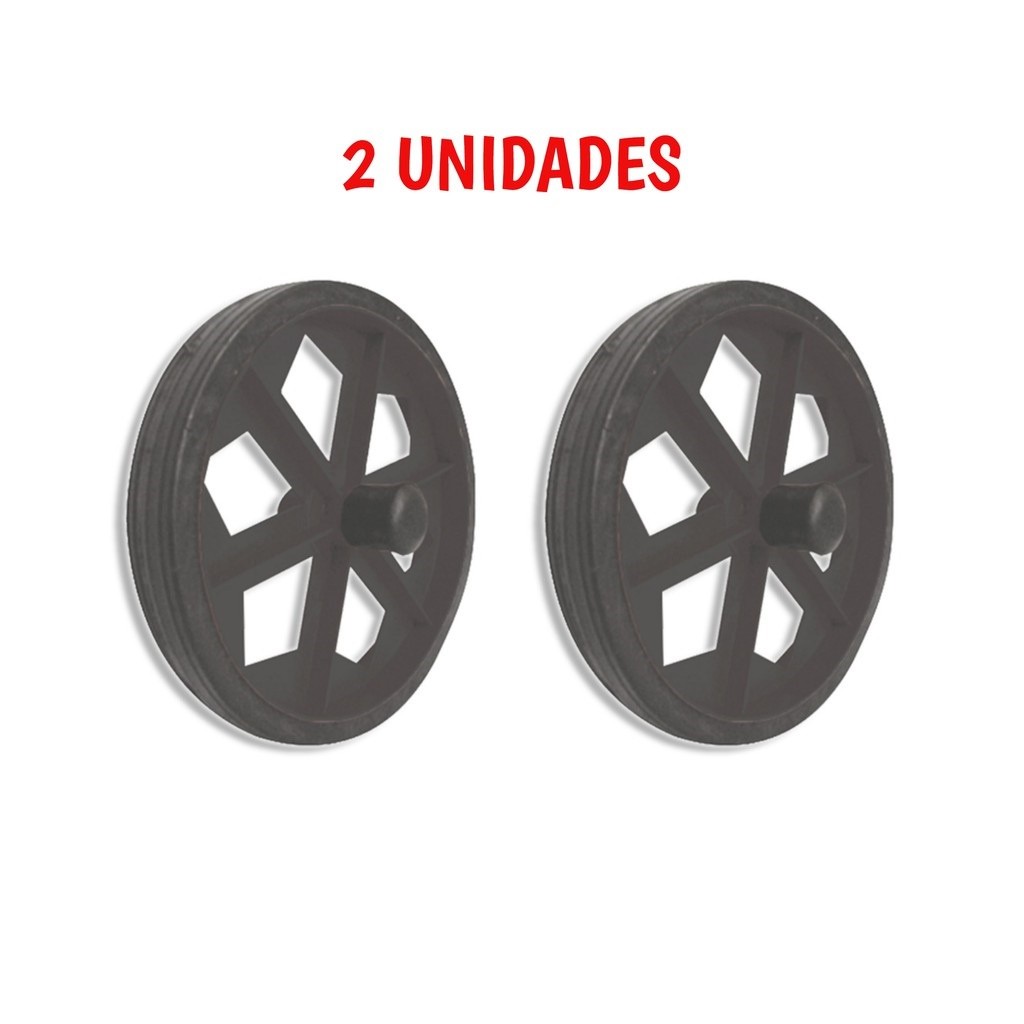 Rodas Reforçada Para Carrinho De Feira 2 Unidades de rodinhas com Borracha Csk Rfe