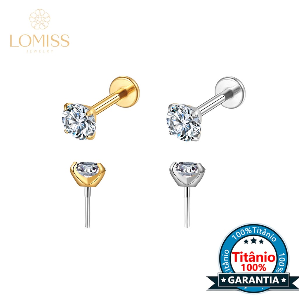 Piercing Labret Push Pin Titânio Helix Tragus Conch Nariz Corrente Nariz Australiano Titanio Tragus em Oferta na Shopee