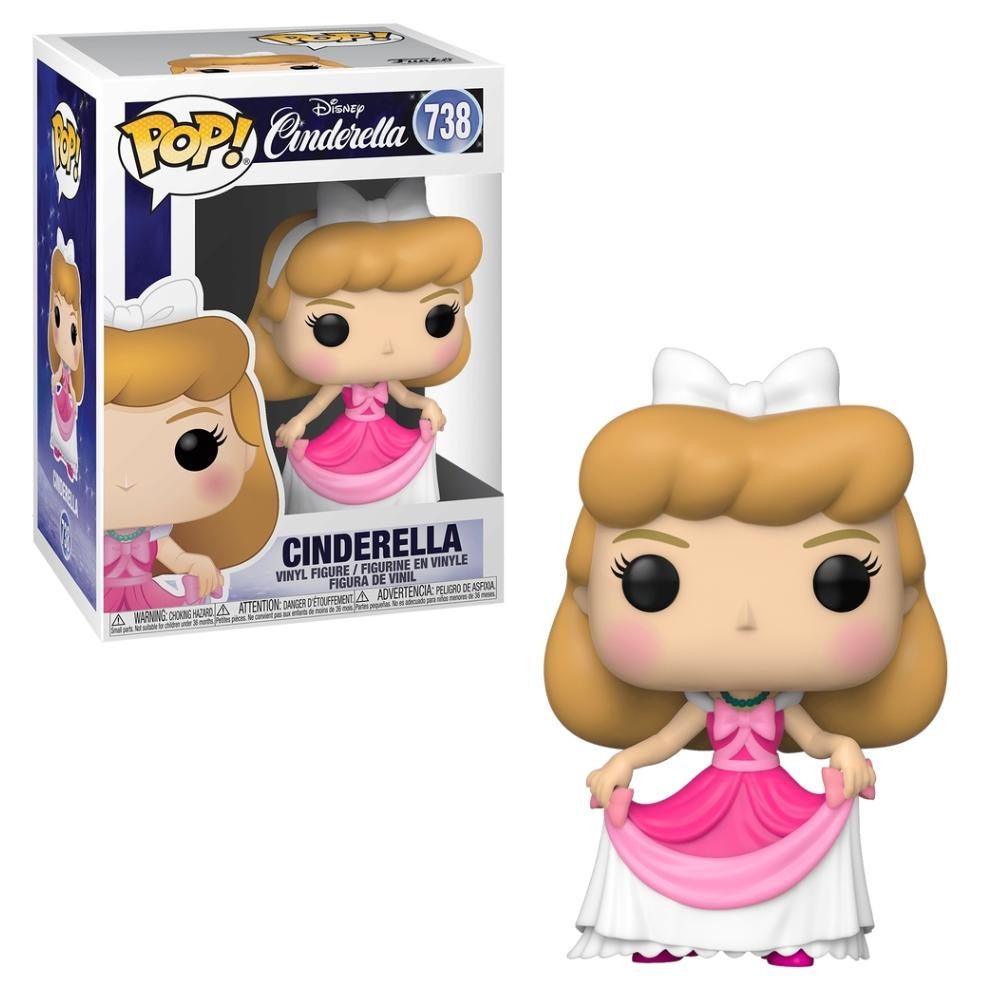 Boneco Funko Pop! Disney - Cinderela de Vestido Rosa em Oferta na Shopee