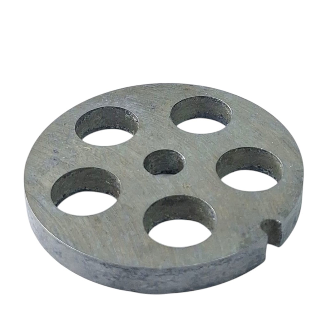 DISCO DE MOEDOR DE CARNE BOCA 22 COM FURO 20MM 22/20 5 FUROS AÇO CARBONO REDE PARA MOEDOR DE CARNE