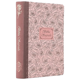 Bíblia Sagrada Católica | NTLH | Letra Grande | Capa Dura Rosa com Lombada em Tecido em Oferta na Shopee