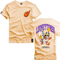Camiseta Looney Tunes Basquete FC003 Unissex Estampa Frente e Costa Personalizado Algodão