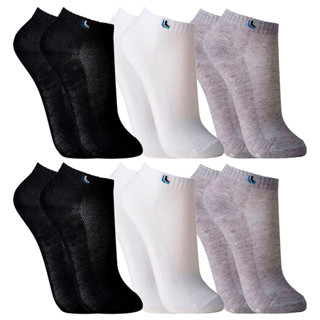 Kit 6 Meias Cano Curto Anatômica Esportiva Sport Algodão Lupo
