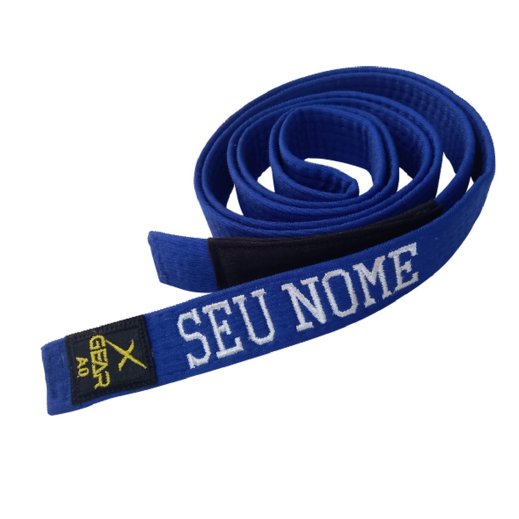 Faixa Azul Jiu jitsu Xgear Com Nome Bordado Envio Rapido!! em Oferta na Shopee