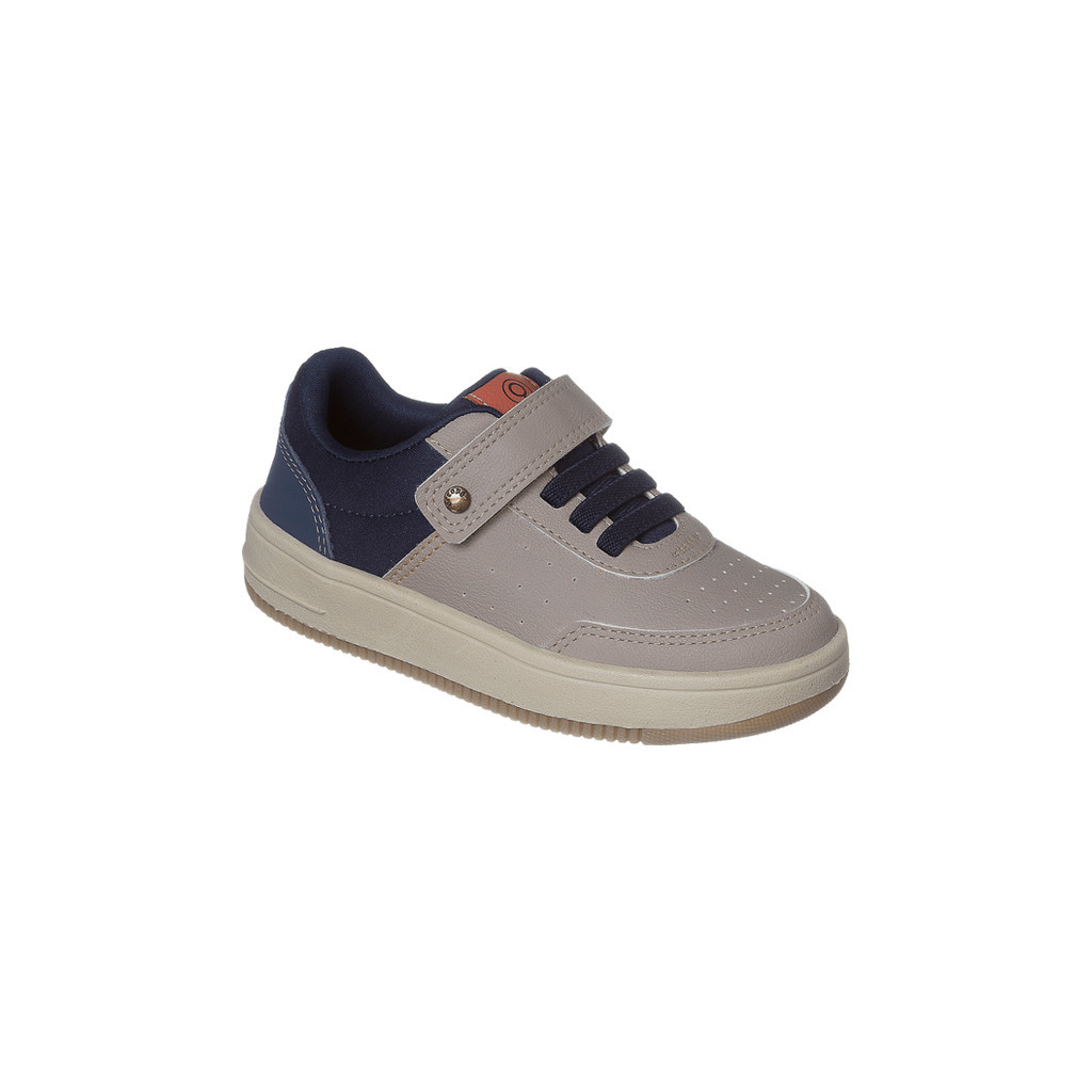Tênis Infantil Masculino Ortopé Bliss Teen Areia Detalhes Marinho - Baby & Kids Fashion