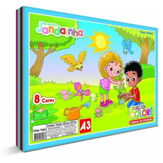 CADERNO A3 CRIACAO COLORE 32FLS  MEU PRIMEIRO JANDAINHA   65495 77 em Oferta na Shopee