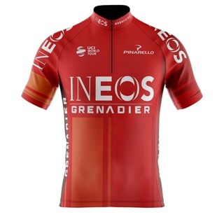 Camisa Ciclismo Camiseta Ciclista Roupa de Ciclismo Masculina Ineos Vermelha Com Bolsos Uv 50+ em Oferta na Shopee