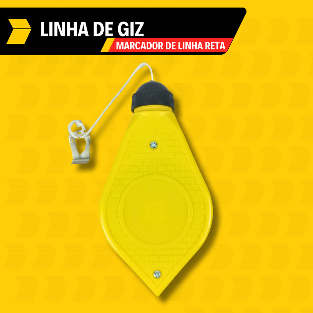 Carretel Linha 15 Metros Para Giz Marcador De Gesso Pisos Marcações de Uso Geral em Oferta na Shopee