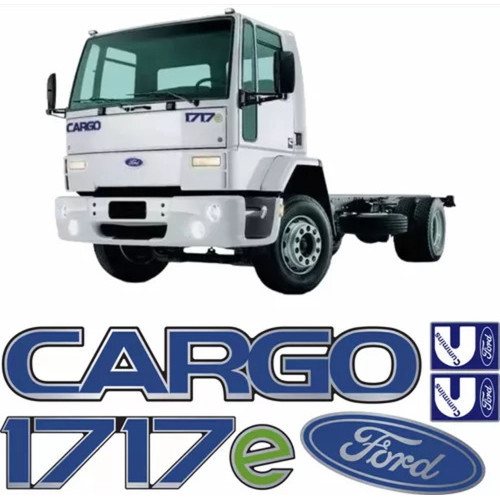 Kit Emblemas Cargo 1717e Adesivos Caminhão Ford Cummins