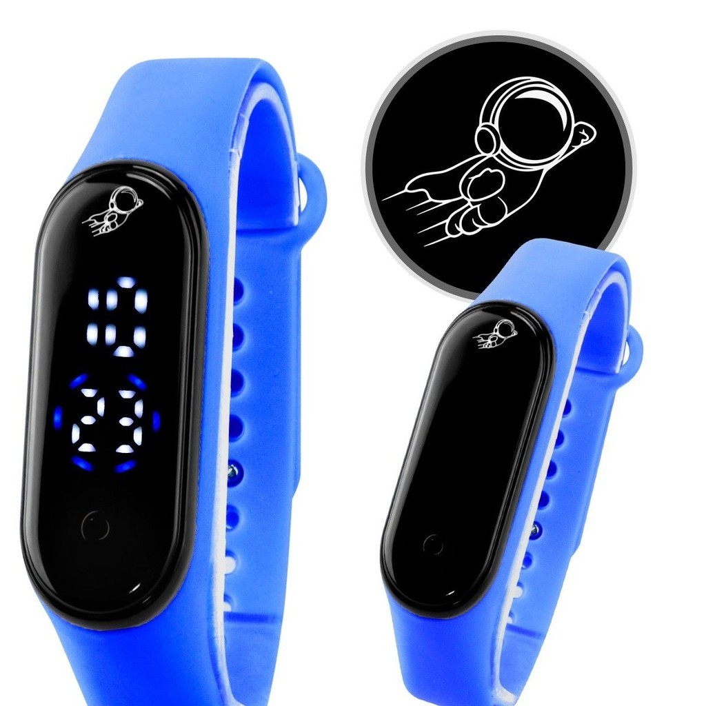 Relogio digital prova dagua bracelete ajustavel infantil adolescente data resistente silicone menino