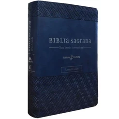Bíblia Sagrada | Nvi | Letra Grande | Com Espaço Para Anotações Leitura Perfeita | Couro Soft Azul