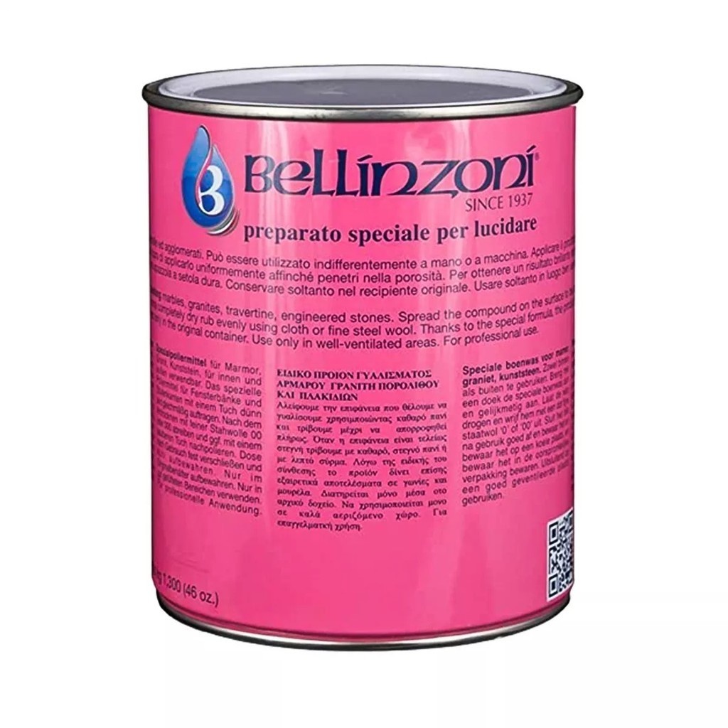 Cera Bellinzoni Lata Rosa P Polimento Mármore Granito 1300gr