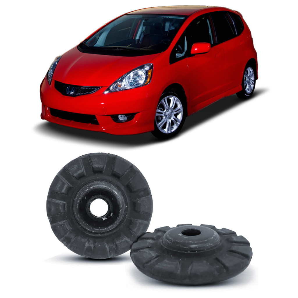 2 Kit Prato Calço Superior Mola Amortecedor Dianteiro Honda Fit 2003 2004 2005 2006 2007 2008 2009 2010 2011 2012 13 14
