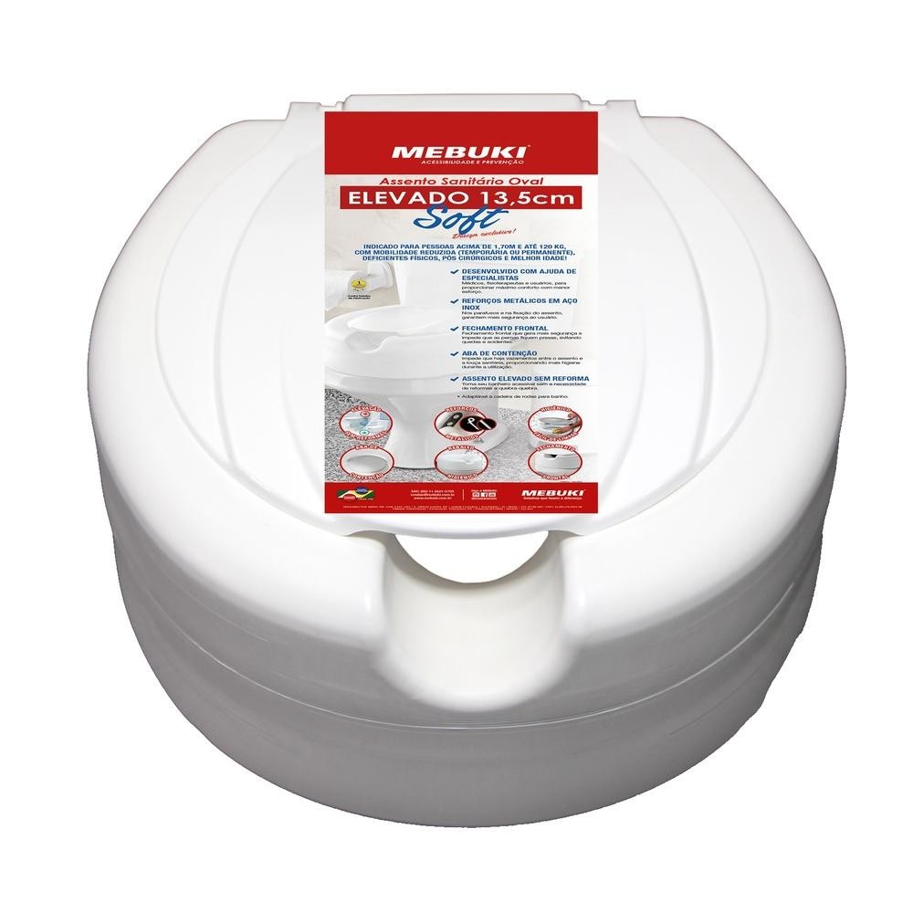 Assento Elevado p/ Vaso Sanitário 13,5cm Soft