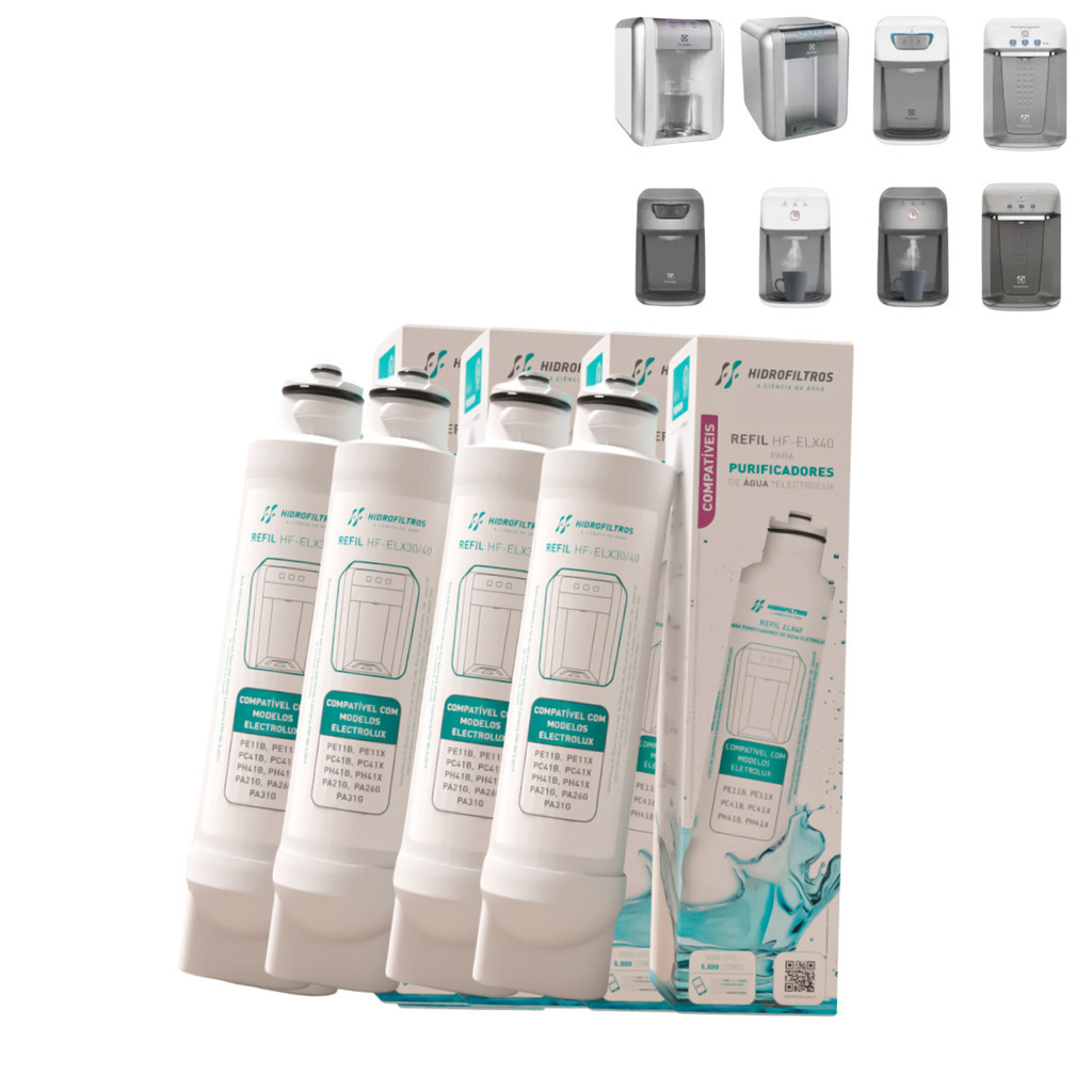 Kit 4 Filtros Refil Eletrolux Pe11b Pe11x Pa21g Pa31g Pc41b