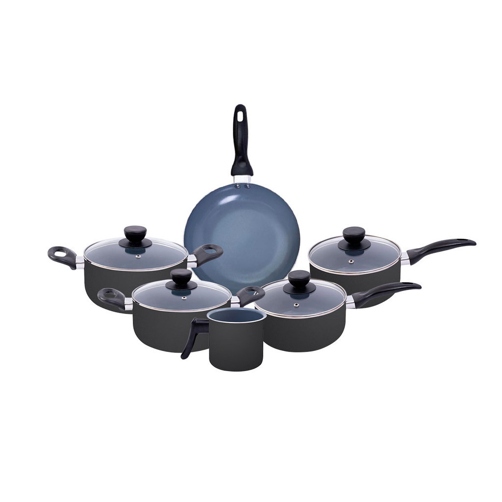 jogo de panelas 6 pçs antiaderentes de cerâmica e alumínio - oikos em Oferta na Shopee