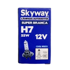 Lâmpada Automotiva H7 Super Branca PX26d Skyway