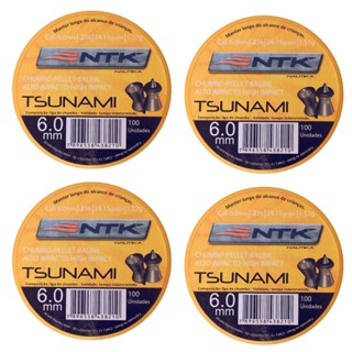 Kit 400 chumbinhos 6.0 caça perfuração impacto tsunami ntk em Oferta na Shopee