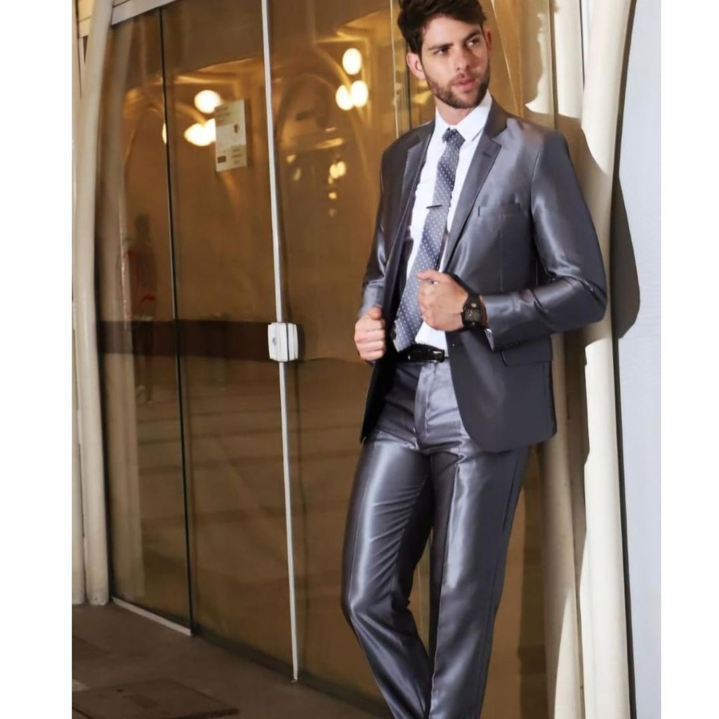 Terno/Costume Poliviscose - Chumbo