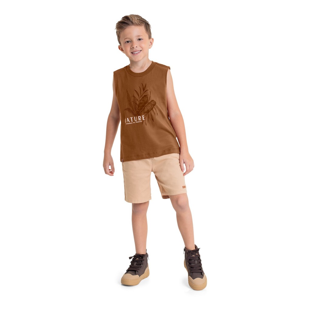 Bermuda Infantil em Sarja para Menino Quimby em Oferta na Shopee