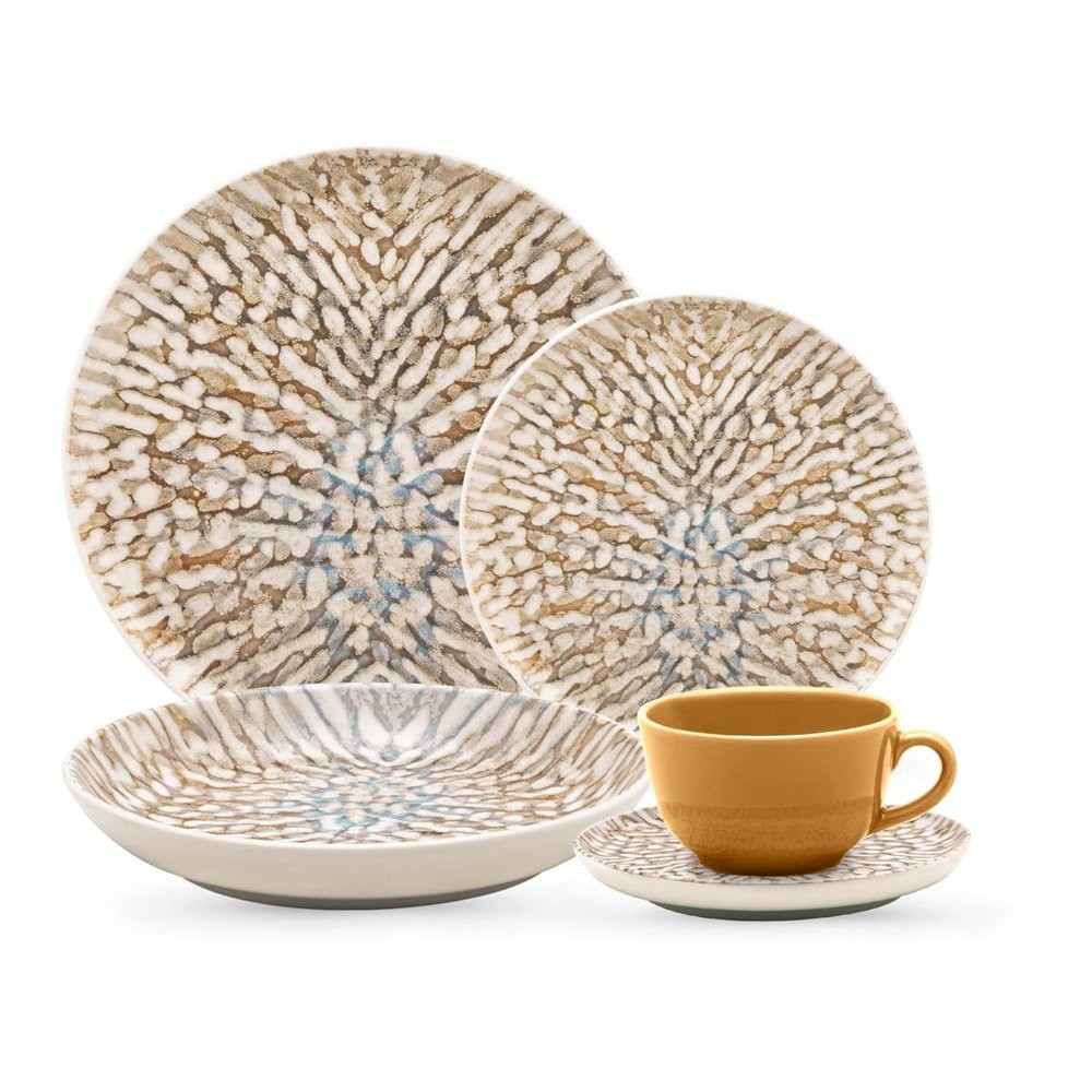 Jogo de Jantar Flat Leopardita 20 Peças Oxford