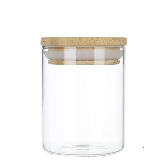 POTE VIDRO BOROSSILICATO 170ml TAMPA DE BAMBU