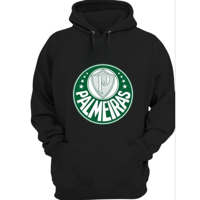 blusa de moletom do palmeiras  com capus e touca com cordão