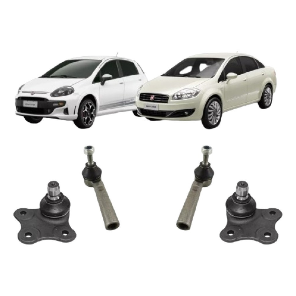 Par De Terminal + Par De Pivo Fiat Punto 2007/ Linea 2007/