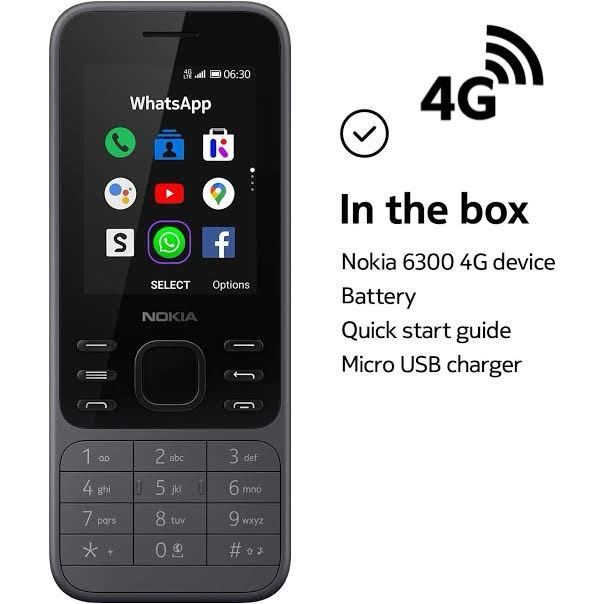 Celular Fácil Para Idoso com som alto Nok'a6300 4G E 6310 4G dual chip