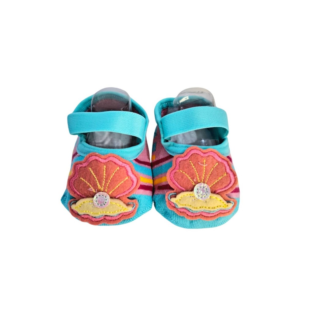 SAPATILHA BEBE 0-15 AZUL PICINA C/ OSTRA SALMAO REF-22072001