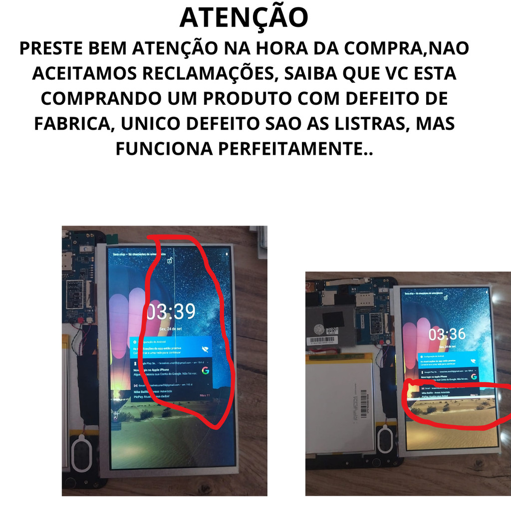 tela touch para tablet m7s plus com defeito de fabrica preço de custo ATACADO em Oferta na Shopee