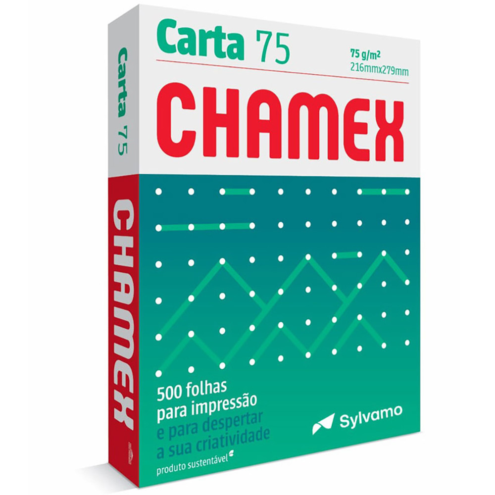 Papel sulfite carta 75g 216x279 com 500 folhas Chamex - Stationery