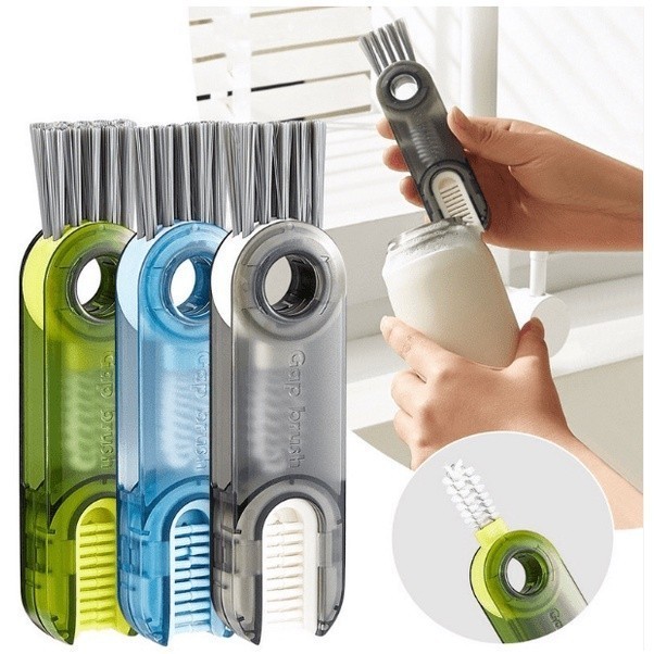 Escova Limpeza 3 Em 1 Garrafa e Copos Multifuncional Rotativa 360 Graus WL - 2421 em Oferta na Shopee