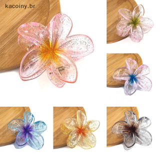 Clipes De Flor De Cabelo kainy Hair Flower Clips Plumeria Havaiana Flores De Praia Garra Barrettes Acessórios Barrette Kids Colorida Feminina BR