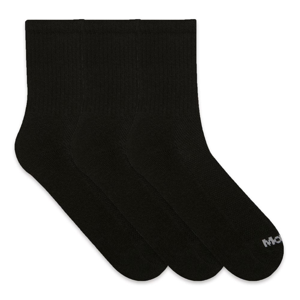 Kit 3 pares meia masculina cano médio em Oferta na Shopee