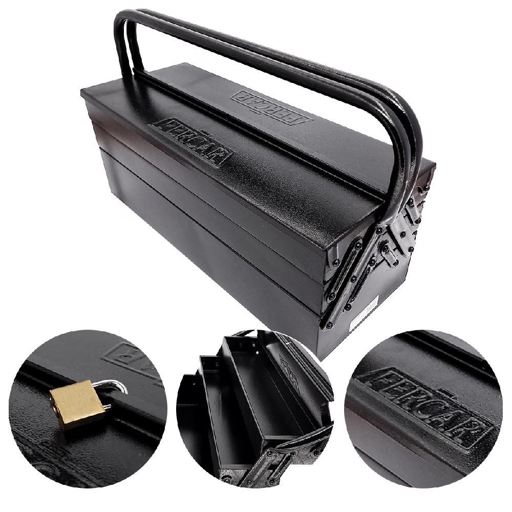 Caixa de Ferramentas Com 05 gavetas Mod. 07 (Preta) - Fercar em Oferta na Shopee