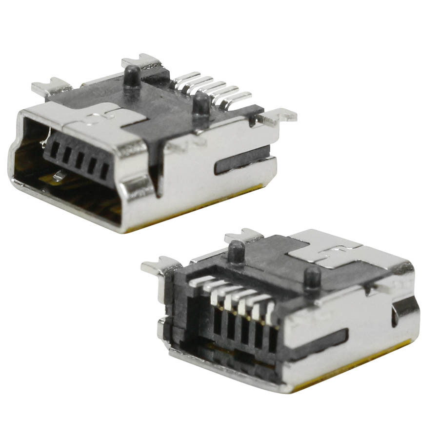 10x Conector Mini Usb Fêmea p/ Pci Micro Usb V3 5pinos