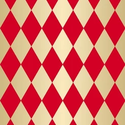 Folha para Ovos de Páscoa Metalizado Pierrot Vermelho Ouro 69x89cm - 05 unidades - Cromus Páscoa - Rizzo Distribuidora