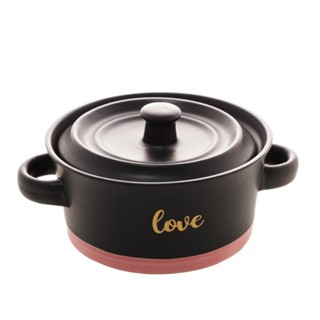 Mini Caçarola Wolff Love de Cerômica Preto Matt/Rosa