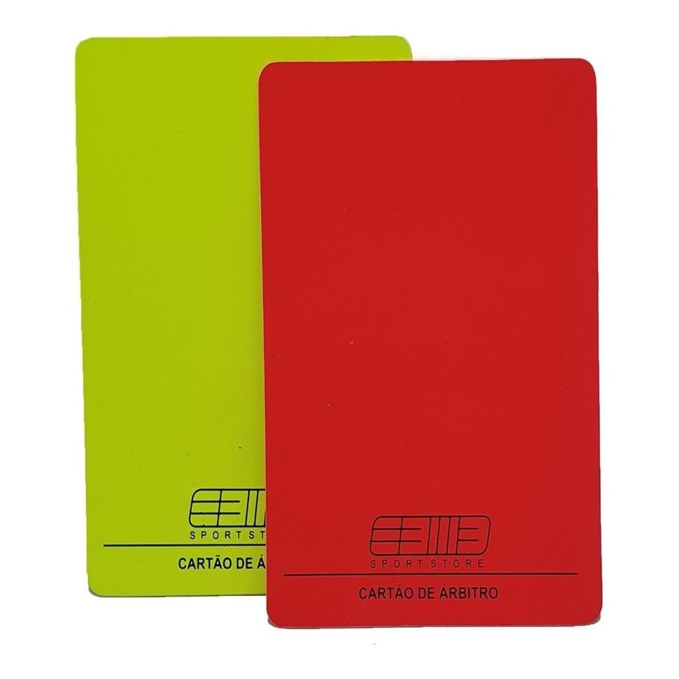 Cartao De Arbitro Juiz, futebol, Kit 2 cartoes, com NF.