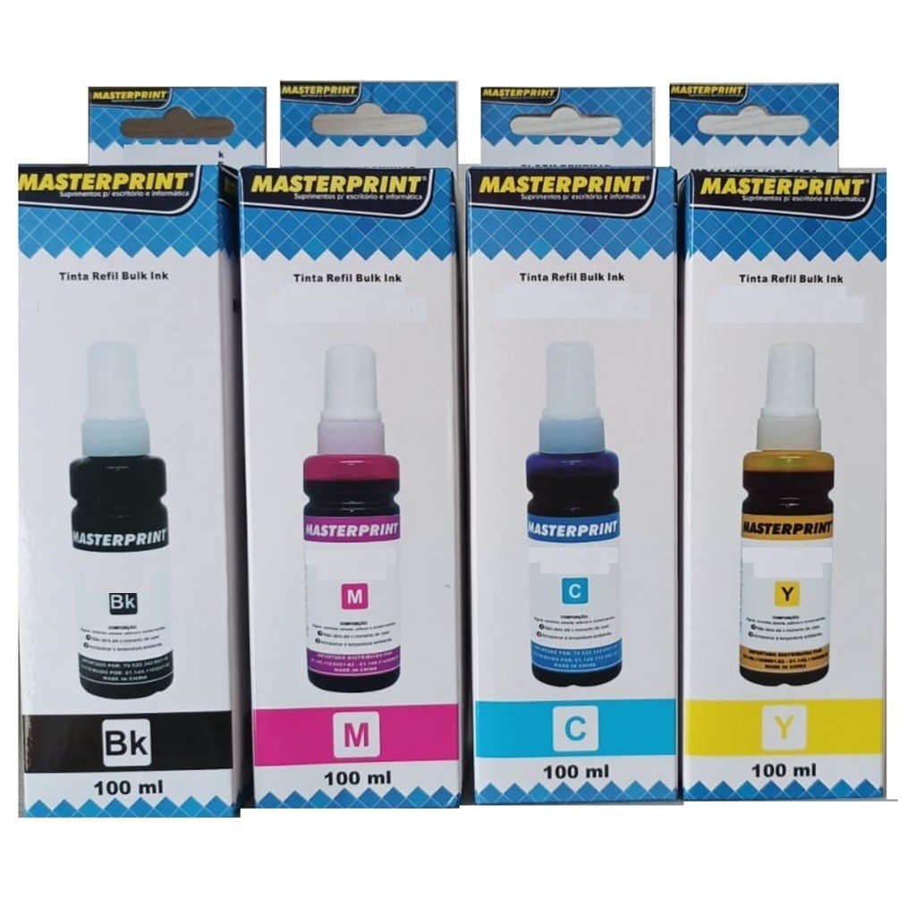 4 Refil de Tinta MP00664 Masterprint P/ impressora L110 L120 L220 L355 L365 L375 L380 L385 L395 L396 L495 L555 L565 L800 em Oferta na Shopee