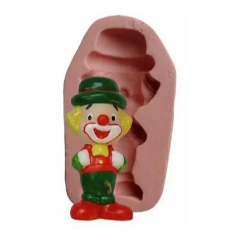 MOLDE DE SILICONE PATATA, PATATI - PATATA, CIRCO, PALHAÇO, RESINA, CONFEITARIA, BISCUIT