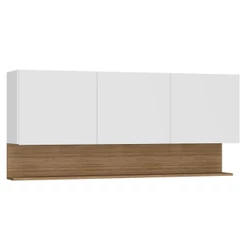Armário Aéreo 150cm 3 Portas Lina K02 Supremo/Freijó - Mpozenato