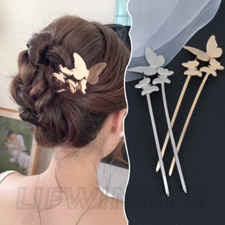 Garfos Em Forma De U Para Cabelos-Cabeleireiro-Elegante , Estilo INS , Requintado-Grampos De Cabelo Butterfly-Ferramenta De Modelagem Garotas-Palitos Metálicos em Oferta na Shopee